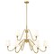 Z-Lite Gianna Chandelier, 9-Light, 46 In.W x 28.25 In.H, Modern Gold/White 7509-9-46MGLD - alternate 1